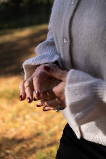 BELLA CARDIGAN Vinröd