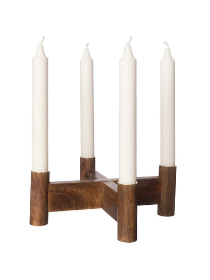 ERNST Adventsljusstake MÖRKT TRÄ