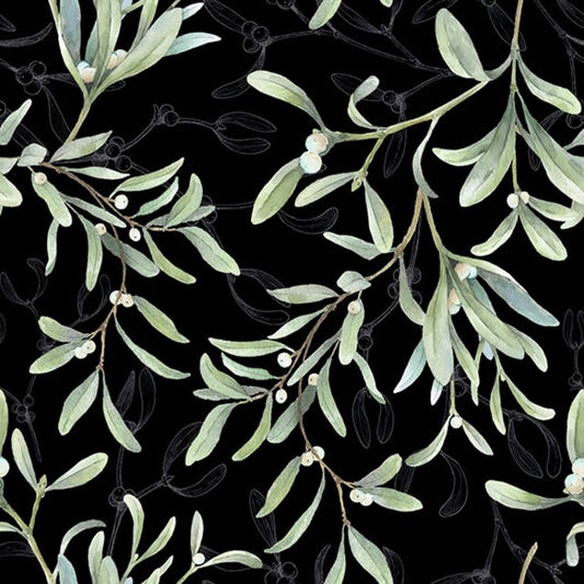 SERVETTER olivblad svart
